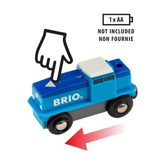 BRIO - Goederentrein op batterijen (blauw)