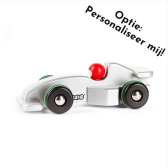 BAJO - Houten Raceauto F1 Zilver