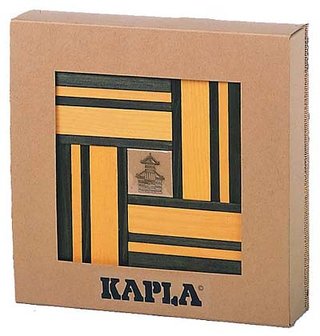KAPLA - 40 stuks geel/groen met boek