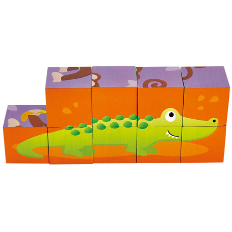 HAPE - Blokpuzzel Jungle krokodil liggend