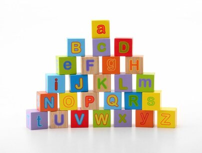 JOUECO - Houten alfabetblokken JOUECO - Houten alfabetblokken