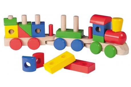 JOUECO - Houten Blokken Trein JOUECO - Houten Blokken Trein