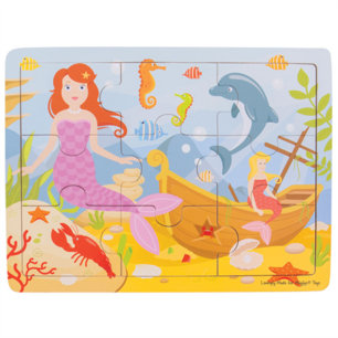 BIGJIGS - Hout Puzzel Zeemeermin (9st) BIGJIGS - Hout Puzzel Zeemeermin (9st)