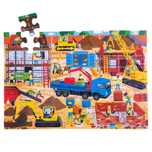BIGJIGS - Houten vloerpuzzel Bouwplaats (48st) BIGJIGS - Houten vloerpuzzel Bouwplaats (48st)