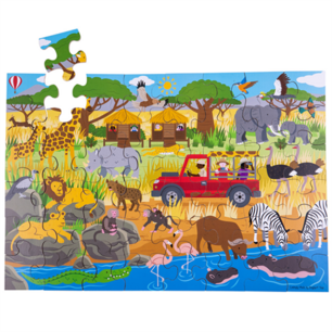 BIGJIGS - Houten vloerpuzzel Safari (48st) BIGJIGS - Houten vloerpuzzel Safari (48st)