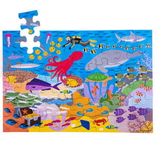 BIGJIGS - Houten vloerpuzzel Onderwater (48st) BIGJIGS - Houten vloerpuzzel Onderwater (48st)