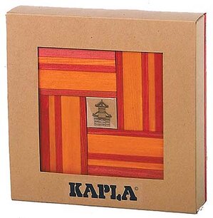 KAPLA - 40 stuks Nr 22 Rood/Oranje met boek KAPLA - 40 stuks Nr 22 Rood/Oranje met boek