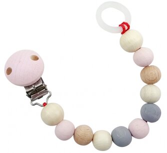 HESS - Speenketting (Naturel-Roze) HESS - Speenketting (Naturel-Roze)